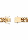 Yellow Gold-Plated Link 8" Bracelet with Sapphire and Cubic Zirconia Accents, , on-hover image number null