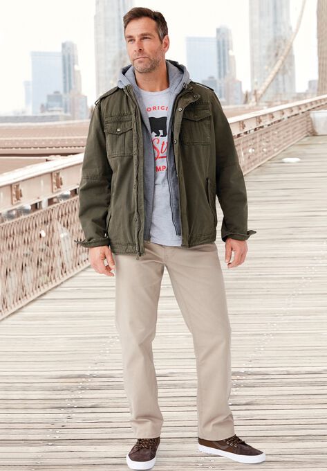 Canvas Hooded Military Jacket By Levi S Big And Tallcasual Jackets King Size
