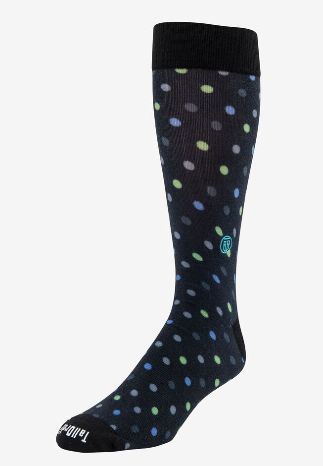 TallOrder: The Studley Sock, GREEN DOTS, hi-res image number null