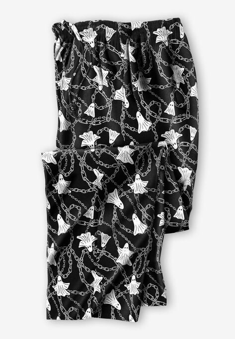 Flannel Novelty Pajama Pants, GHOST CHAIN, hi-res image number null