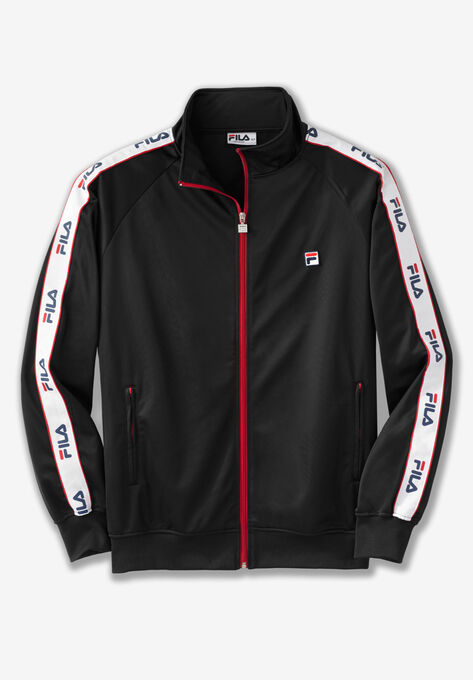 FILA® Taped Logo Track Jacket, BLACK, hi-res image number null