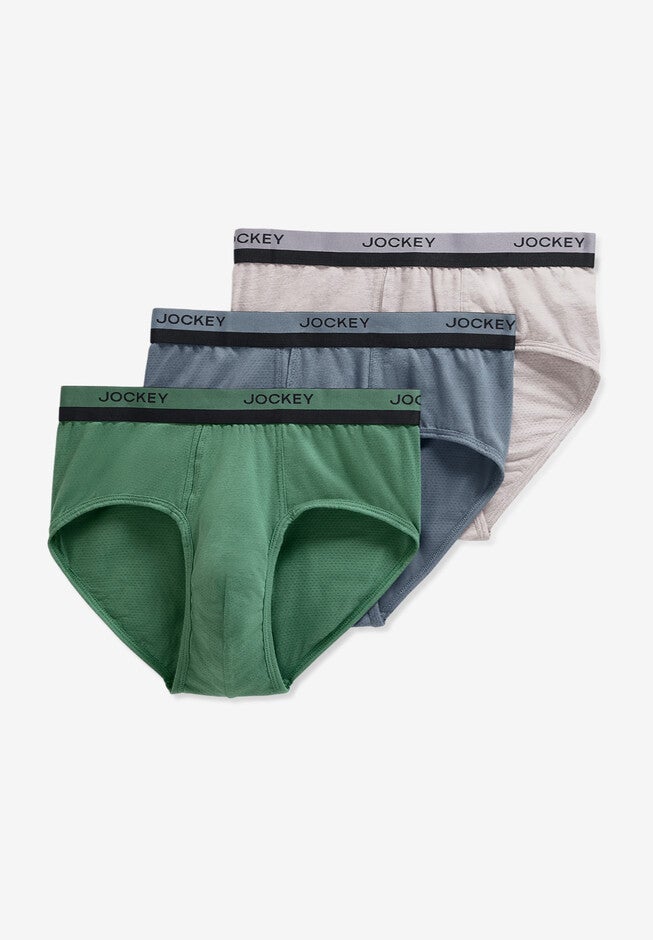 Jockey ® 3-Pack Performance Brief, FERN IRON HEATHER GREY, hi-res image number null