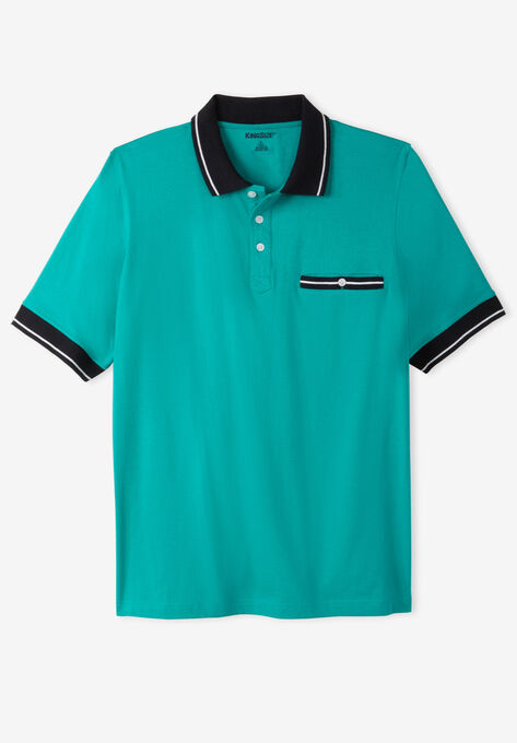 Tipped Pocket Polo, SEA GREEN, hi-res image number null