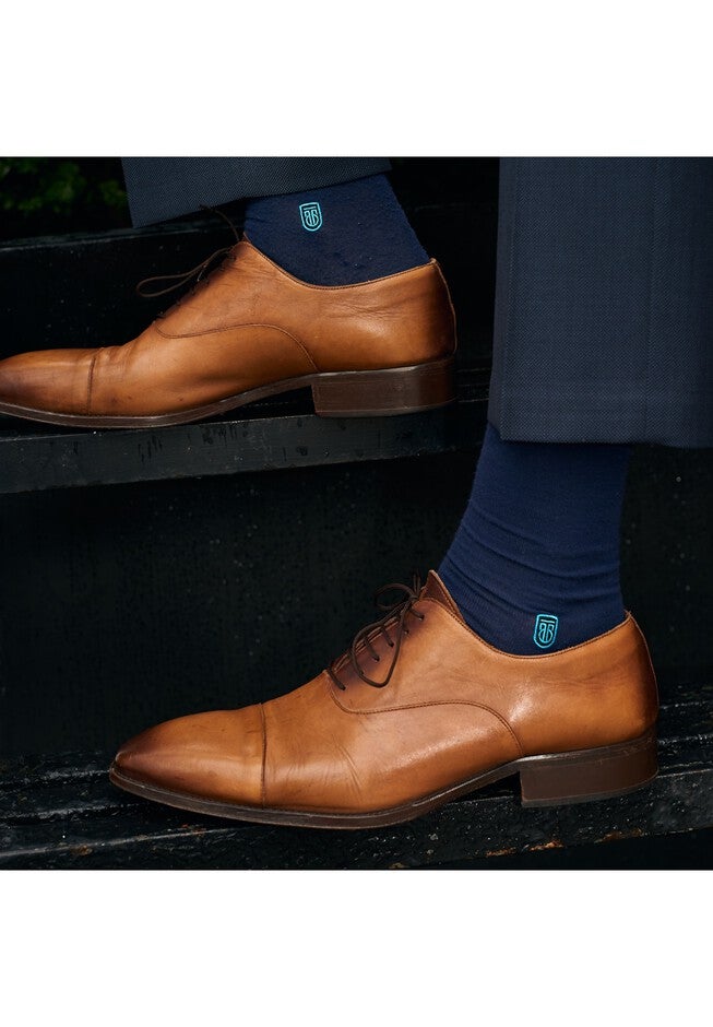 The Solid Navy Socks, , on-hover image number 1