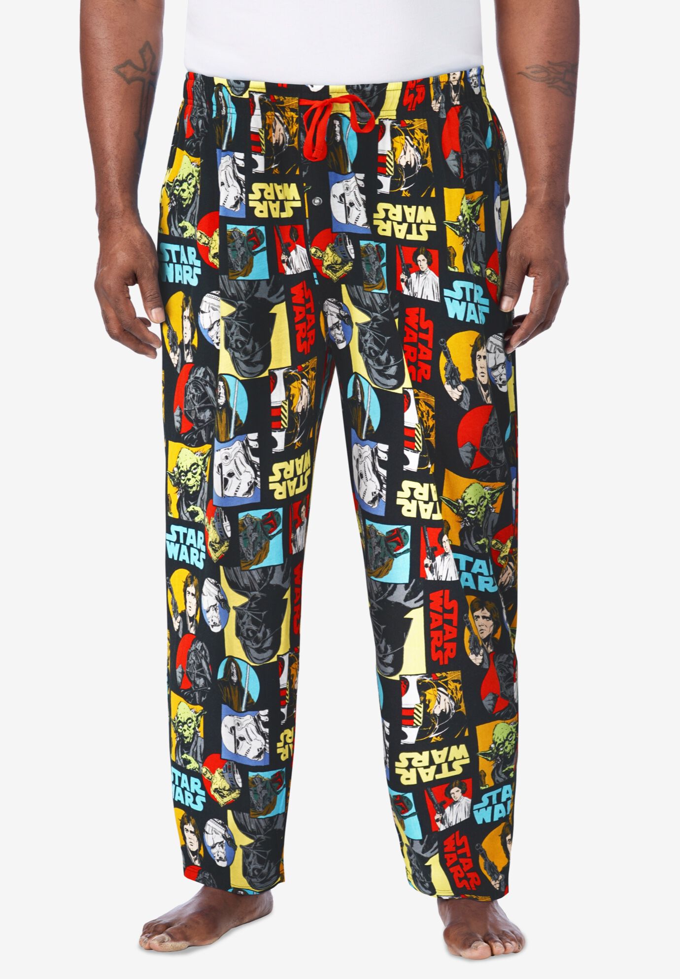Licensed Novelty Pajama Pants, RETRO STAR WARS, alternate image number 3