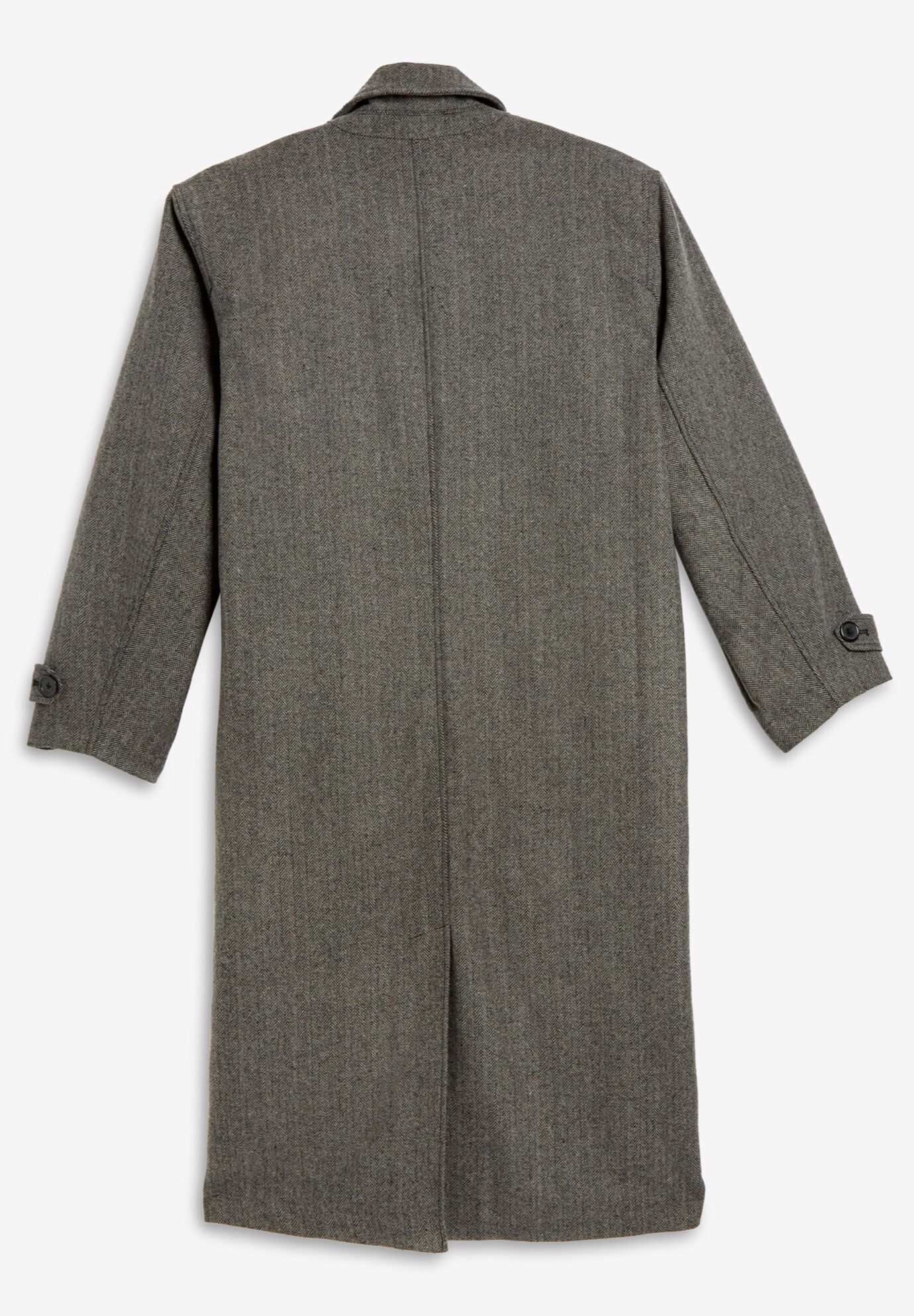 Wool Blend Long Overcoat