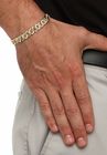 9.5" Gold-Plated Curb-Link Bracelet with Diamond Accents, , alternate image number null