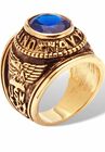 Gold-Plated Sapphire Navy Ring, , on-hover image number null