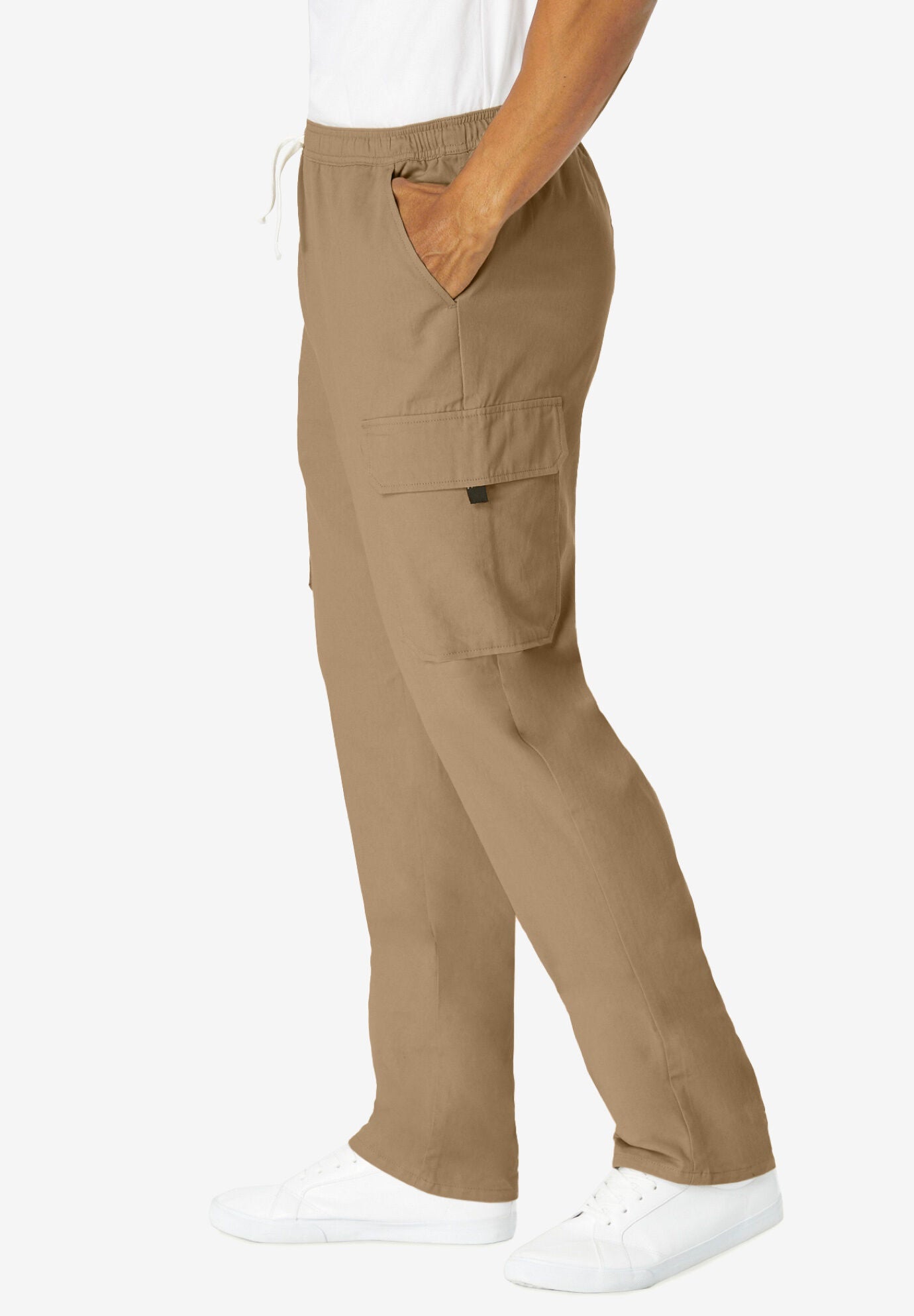 Full Elastic Waist Cargo Pants, , alternate image number 2