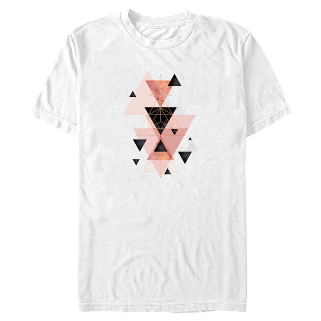 Geometric Triangles In Blush And Rose Gold, WHITE, hi-res image number 0