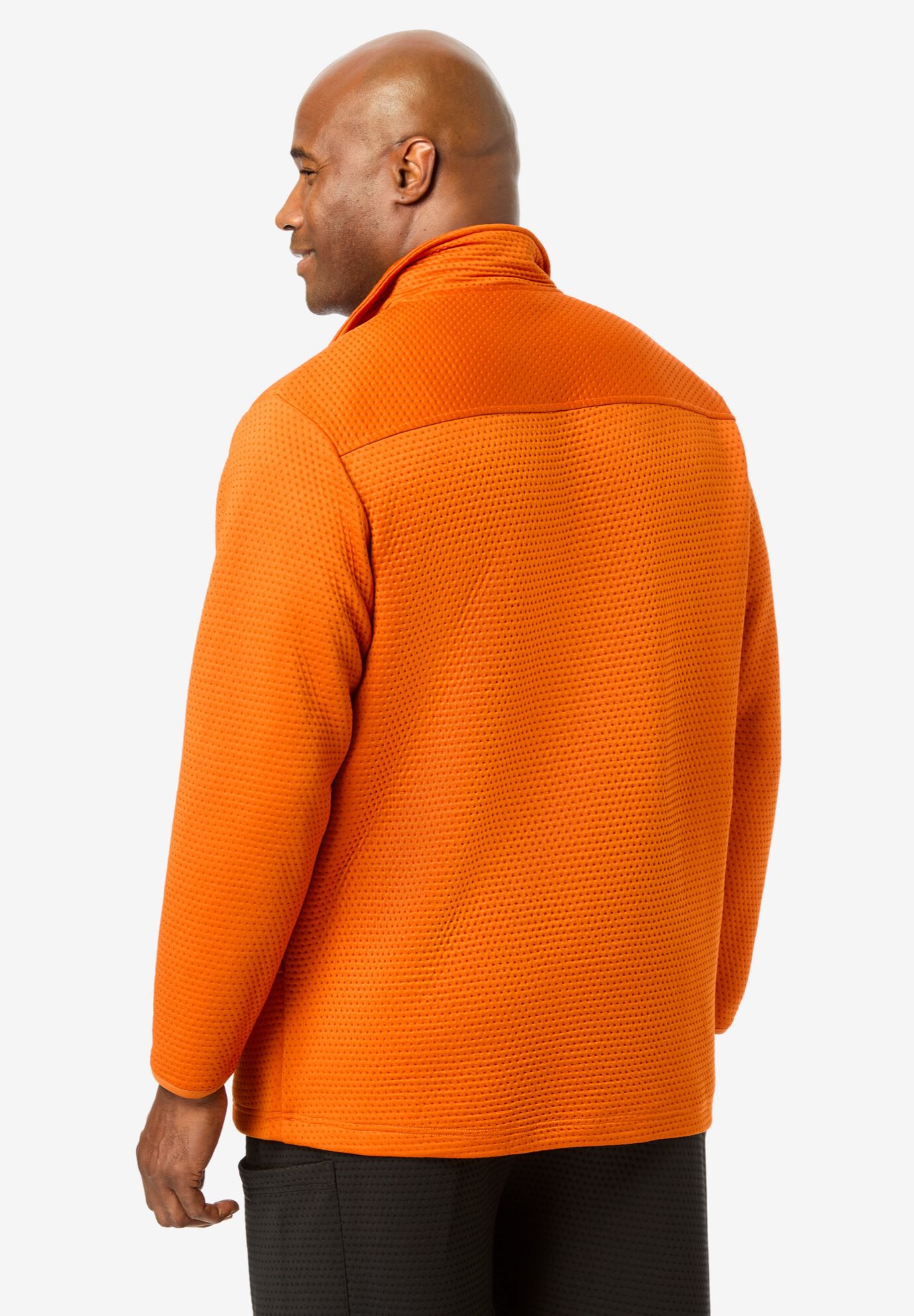 Performance Dot 1/4 Zip Sweatshirt, BURNT ORANGE, on-hover image number 1