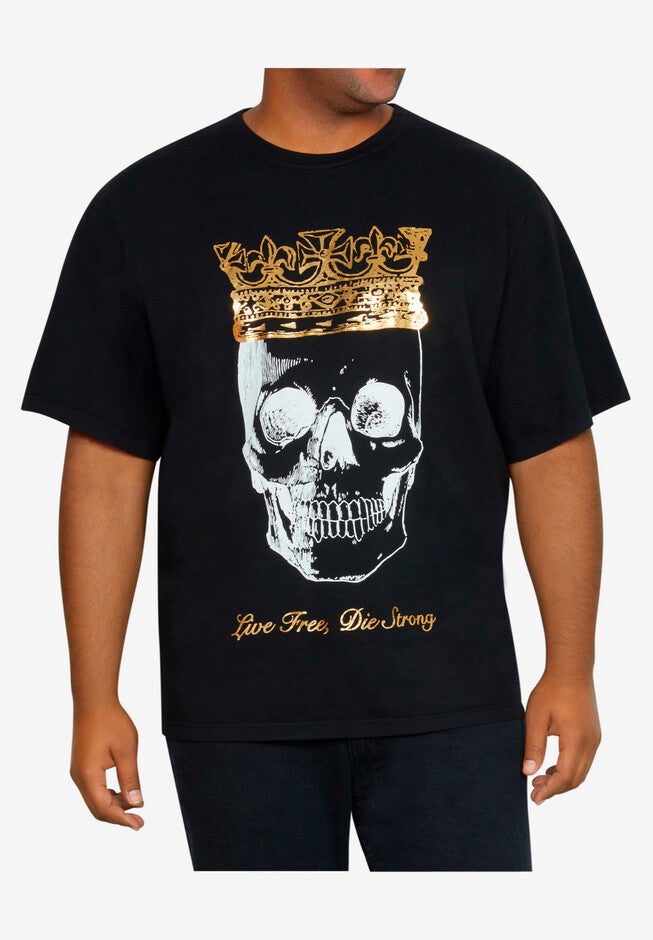 MVP Collections® Skull Graphic T-Shirt, ONYX, hi-res image number null