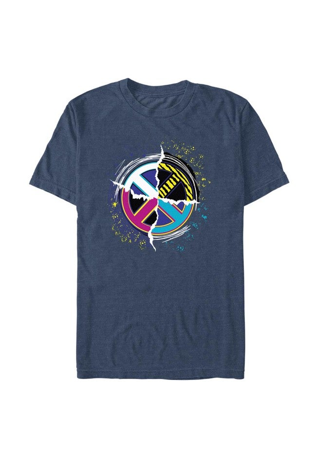 Xmen Logo Collage Tops & Tees, NAVY HEATHER, hi-res image number null