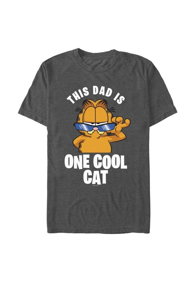 This Dad Is One Cool Cat Tops & Tees, CHARCOAL HEATHER, hi-res image number null