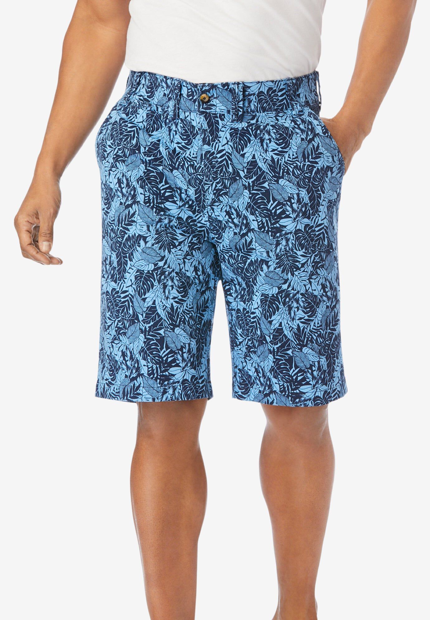 KingSize Men's Big & Tall 10" Flex Full-Elastic Waist Chino Shorts - Picture 10 of 10