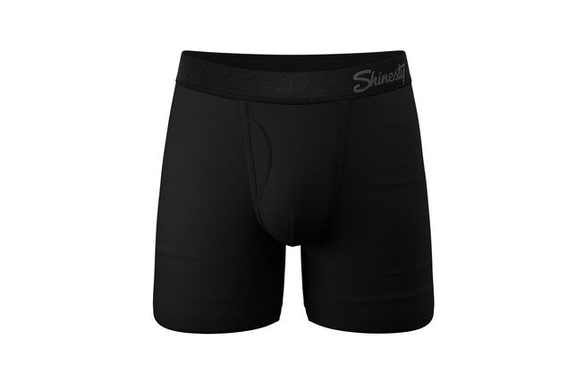 The Threat Level Midnight | Black Ball Hammock Pouch Underwear With Fly, BLACK, hi-res image number null