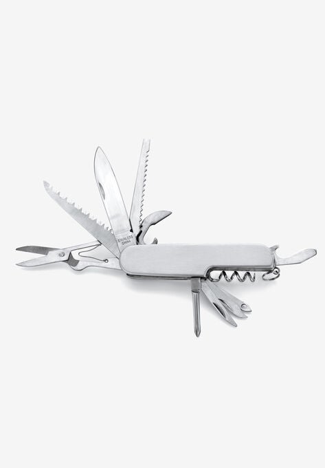 Stainless Steel Pocket Utility Knife, STAINLESS STEEL, hi-res image number null