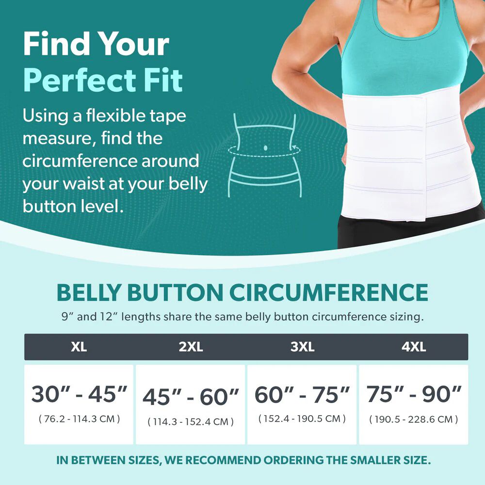 Bariatric Surgery Abdominal Binder 12 Inch, WHITE, alternate image number 1