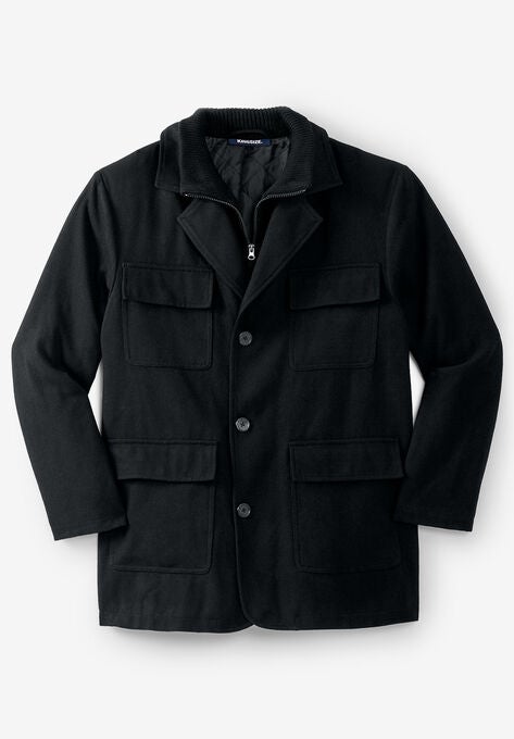 Multi-pocket Inset Jacket, BLACK, hi-res image number null