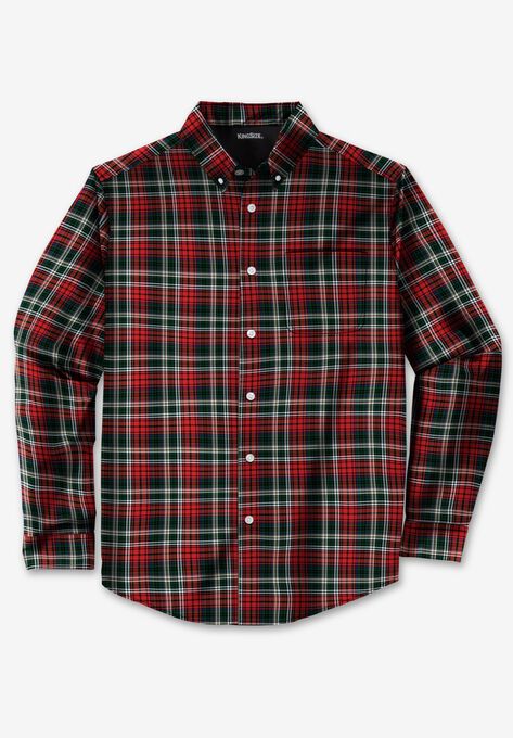 Wrinkle-Resistant Plaid Shirt, RED PLAID, hi-res image number null