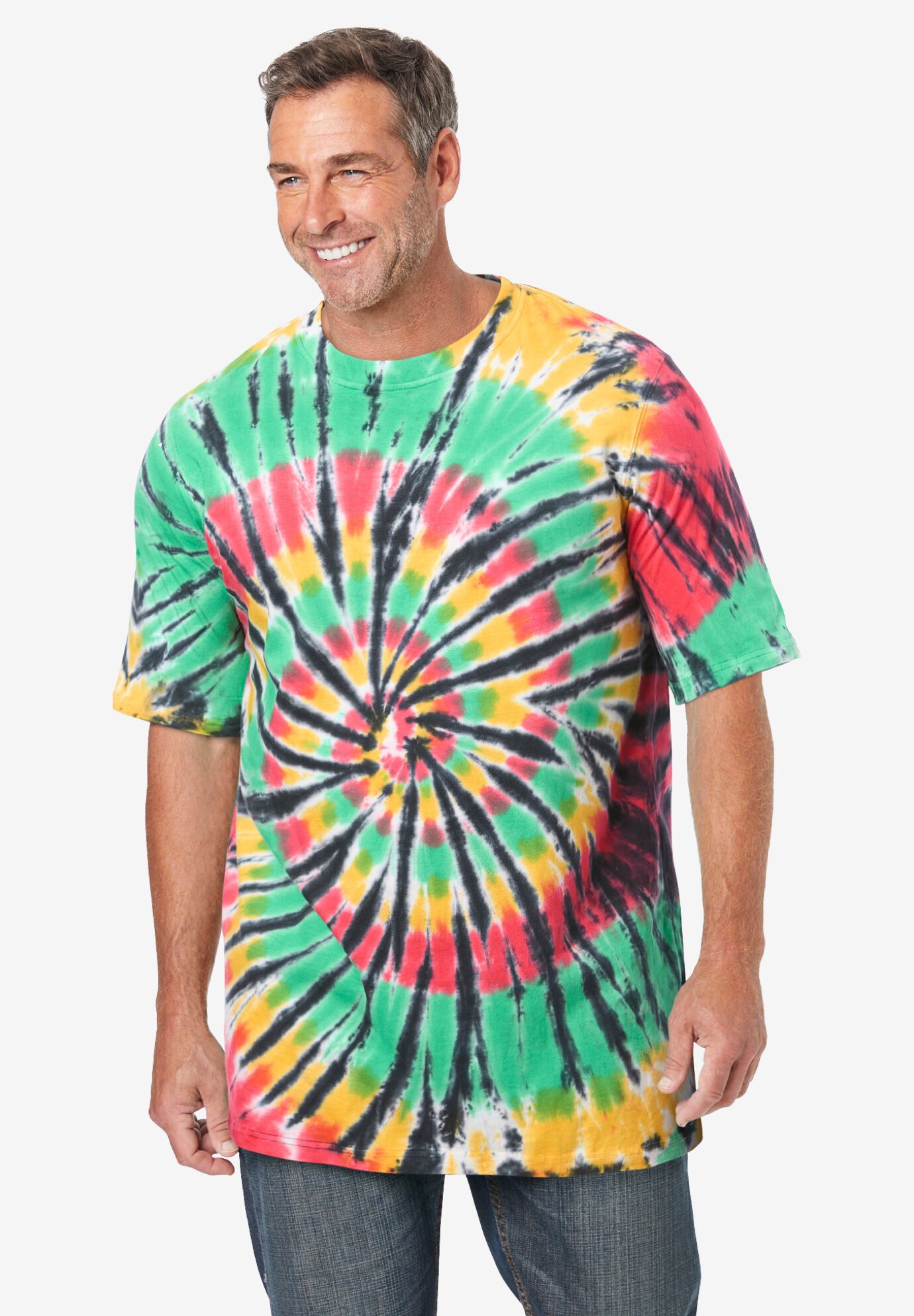【TARGETTO】22FW★ TIE DYE KNIT TEE SHIRT ELDER 2024 Logo Embroidered Oversized Tie-Dye Shirt