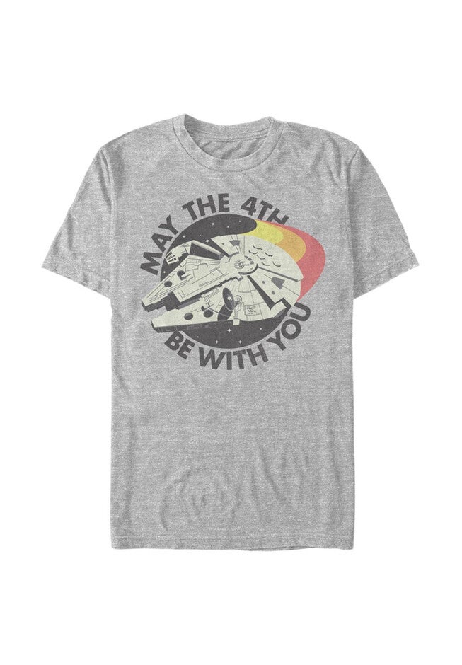 Retro May Falcon Tops & Tees, ATHLETIC HEATHER, hi-res image number 0