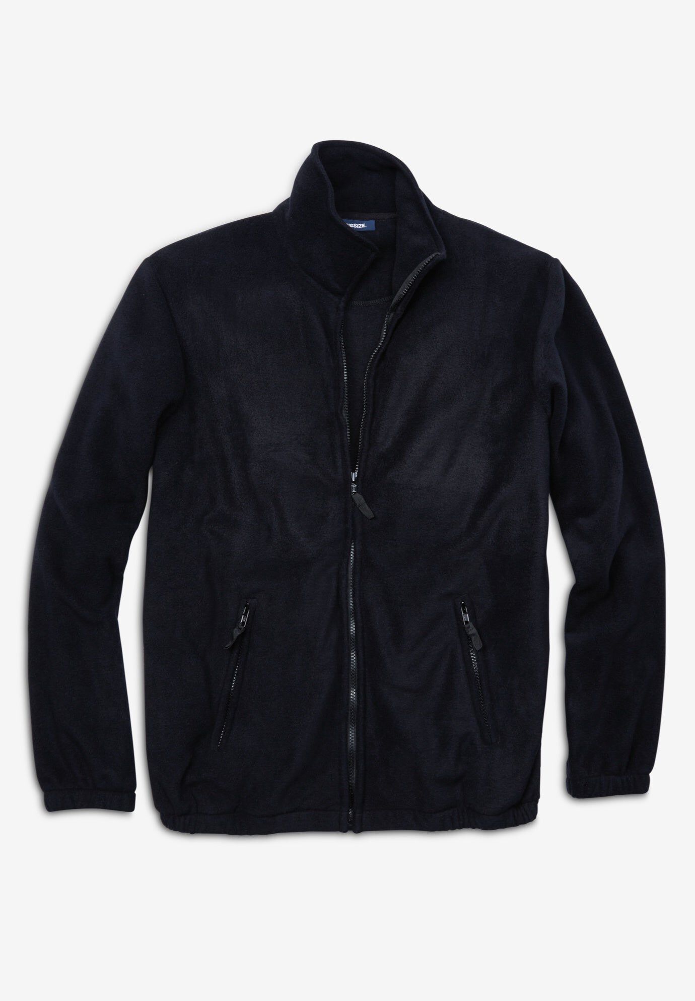 Explorer Plush Fleece Jacket for Big & Tall, Black | King Size