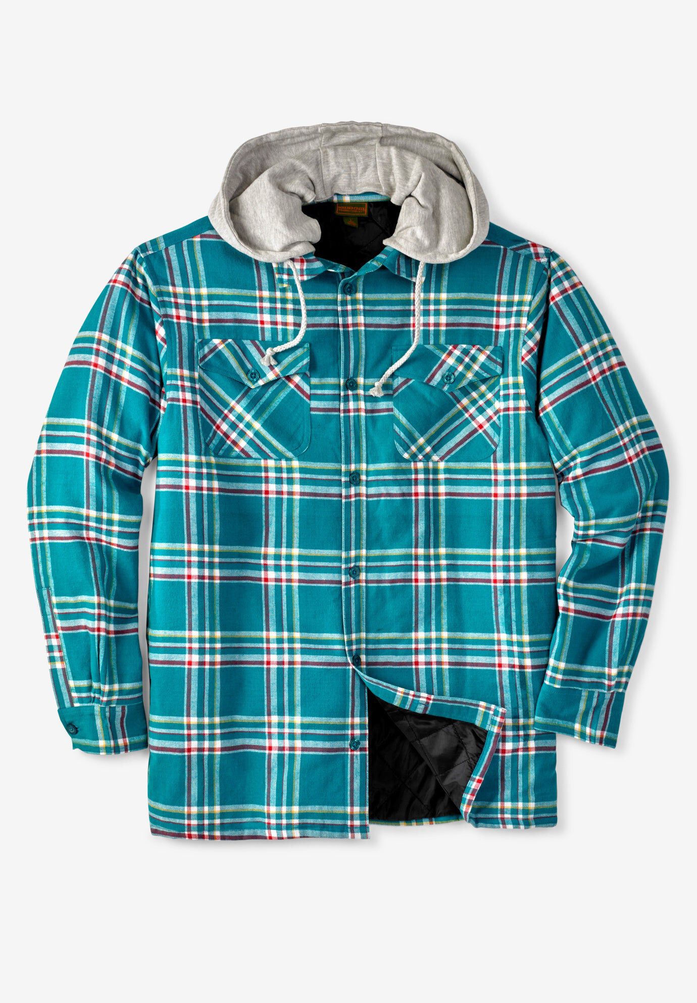 big and tall flannel jacket with hood