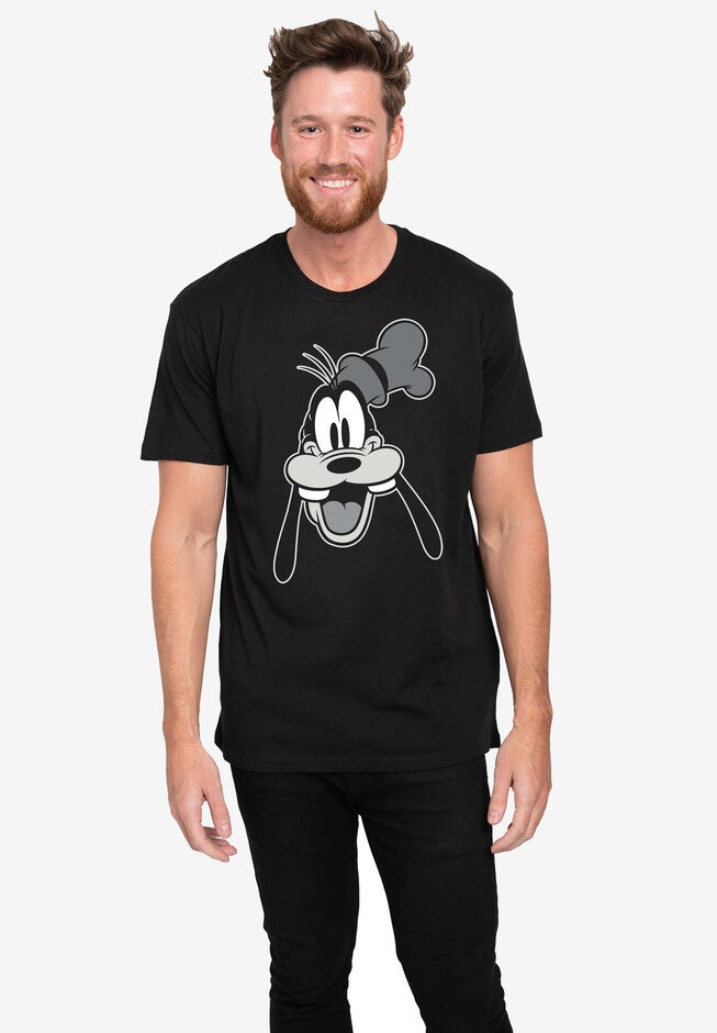 Men's Disney Goofy Short Sleeve T-Shirt Retro Black, BLACK, hi-res image number 0