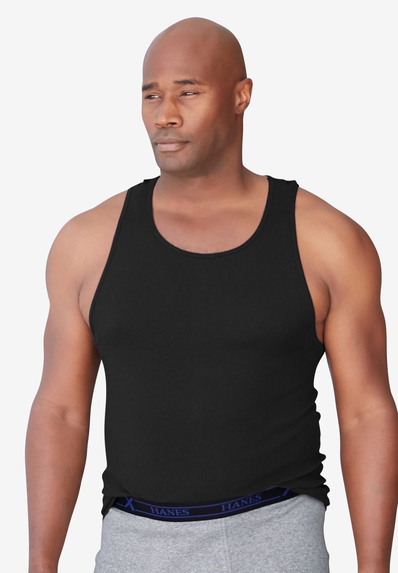 KingSize Mens Big & Tall Cotton Tank Undershirt 3-Pack 