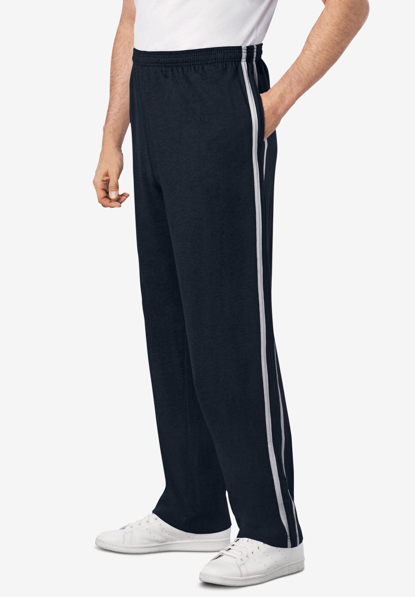 Black and white striped sweatpants online