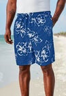 Hibiscus Print 8" Swim Trunks, , alternate image number null