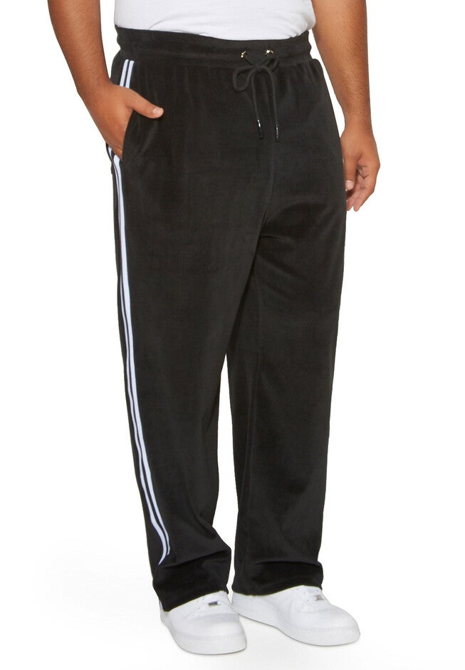 Velour Track Pants, ONYX, hi-res image number null