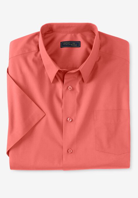 KS Signature No Hassle® Short-Sleeve Dress Shirt, DARK PINK, hi-res image number null