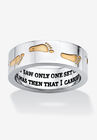 Gold Ion-Plated Stainless Steel Two-Tone "Footprints in the Sand" Ring, STAINLESS STEEL, hi-res image number null