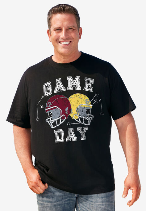 Football Graphic Tee, GAMEDAY HELMETS, hi-res image number null
