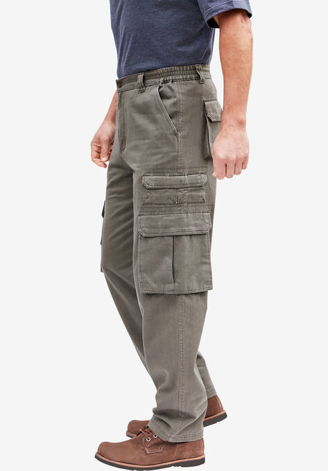 Boulder Creek® Side-Elastic Stacked Cargo Pocket Pants, , alternate image number null