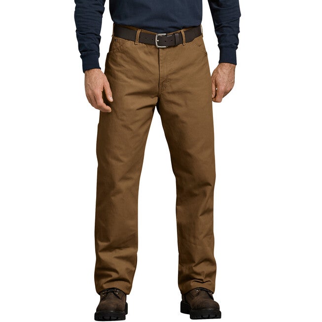 Relaxed Fit Straight Leg Carpenter Duck Jeans, RINSED BROWN DUCK, hi-res image number 0