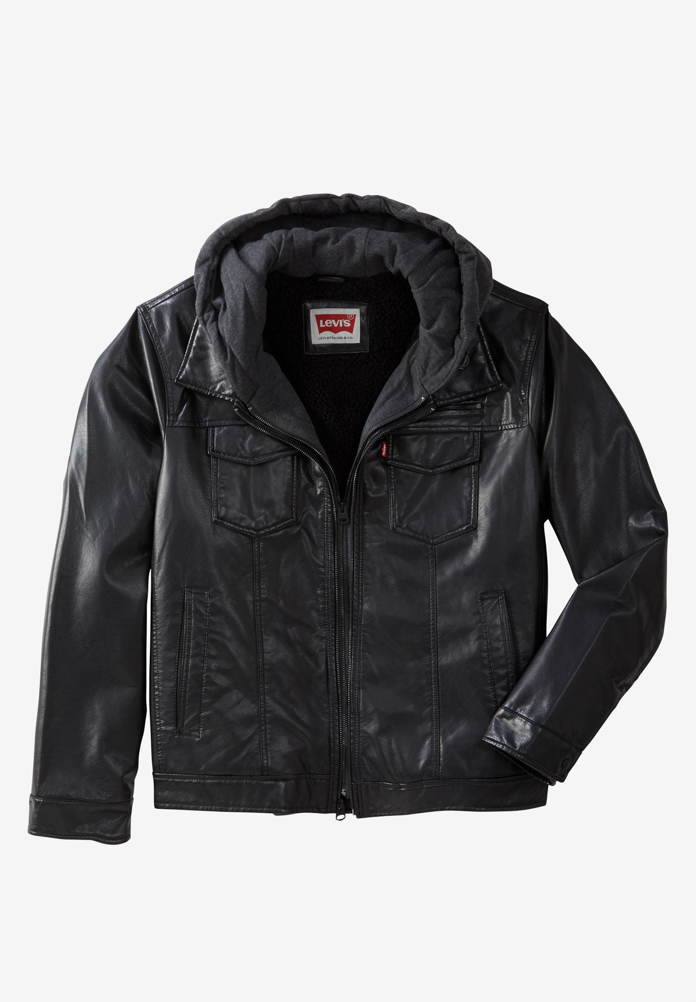levi's leather trucker jacket sale