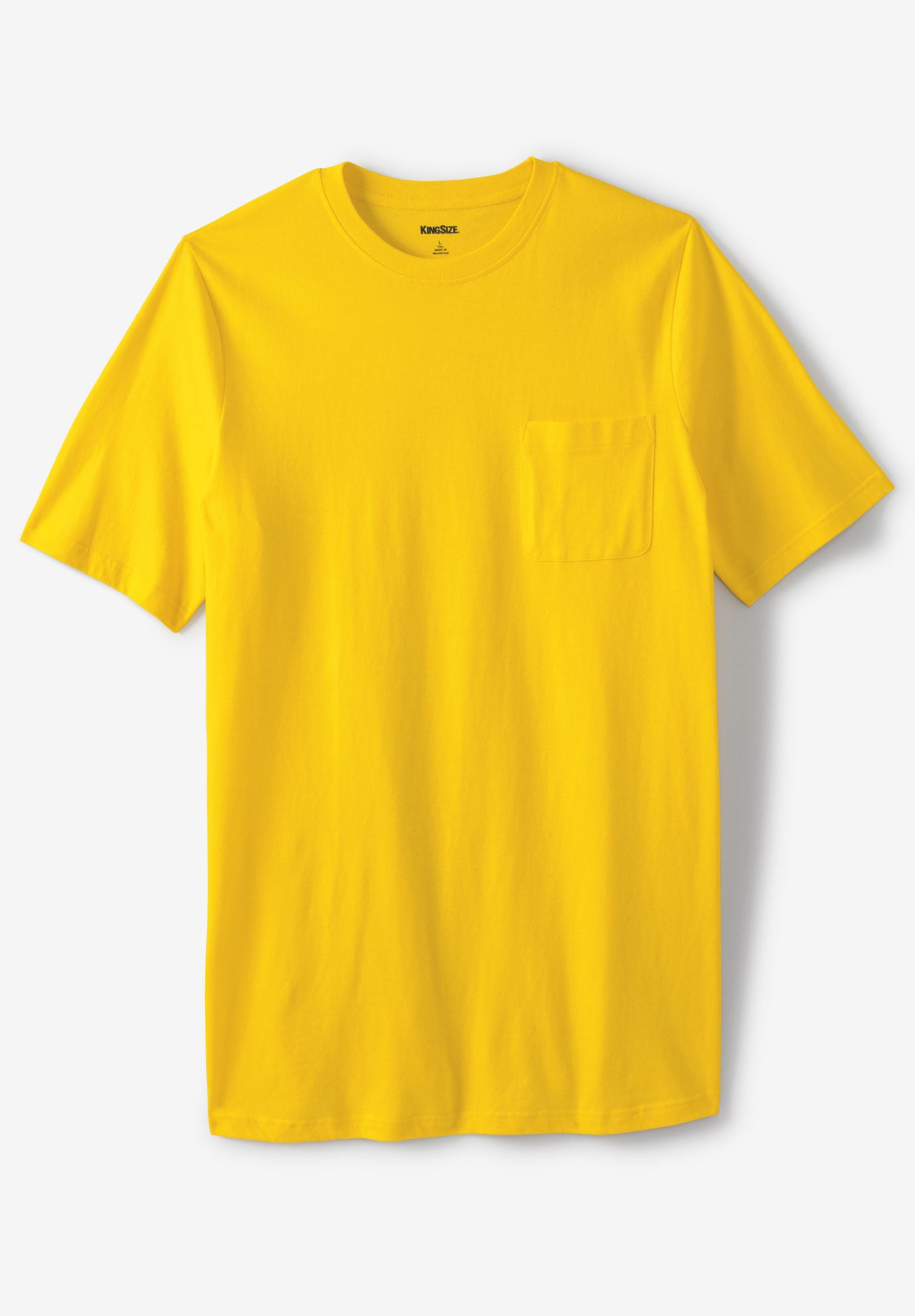 KingSize Shrink-Less Lightweight Longer-Length Crewneck Pocket T-Shirt - Picture 7 of 18