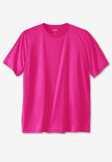 Moisture Wicking Short-Sleeve Crewneck Tee, ELECTRIC PINK, hi-res image number null