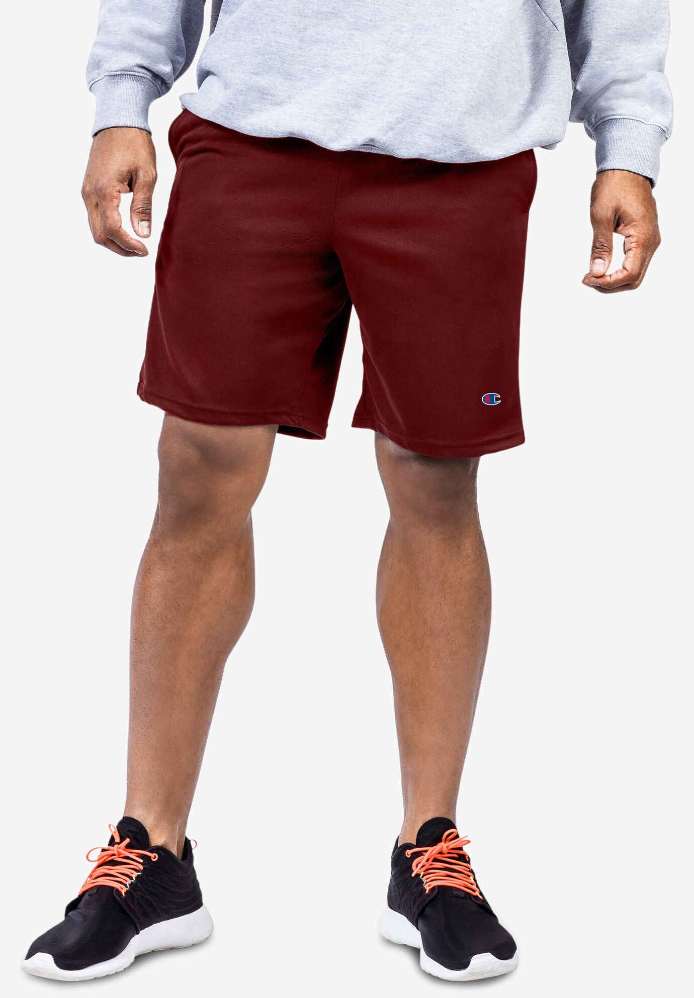 Jersey Athletic Shorts with Pockets Champion Maroon King Size