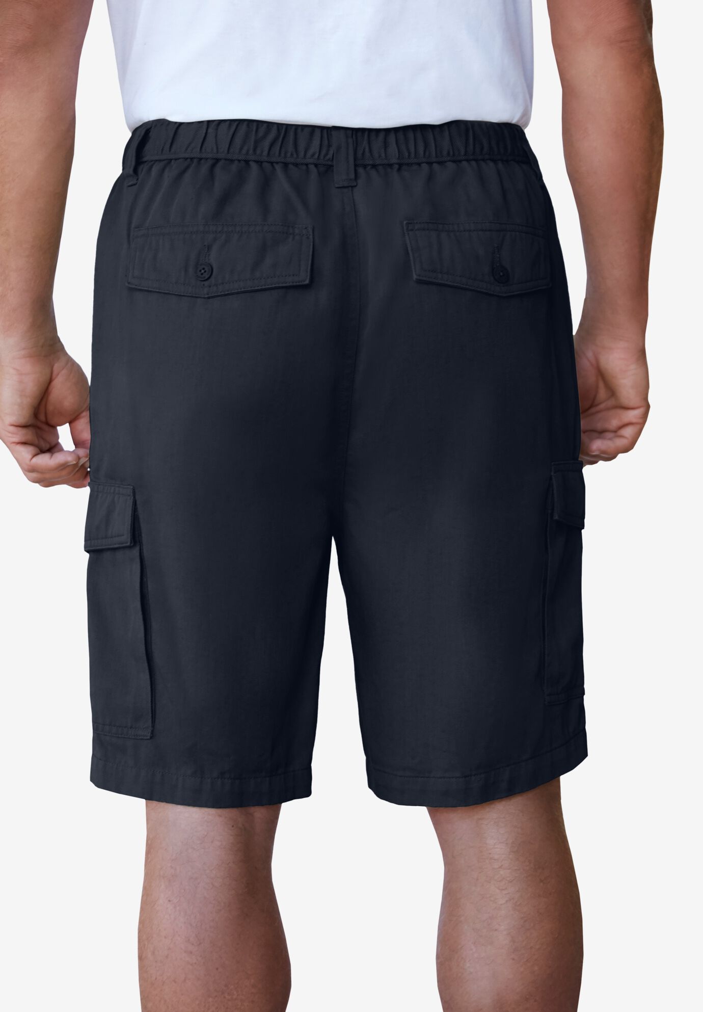 Full elastic waist cargo shorts shop