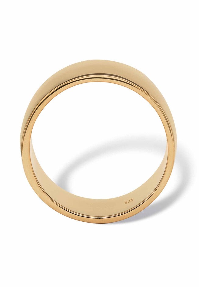 Wedding Band In 18k Gold Over .925 Sterling Silver, , on-hover image number 1