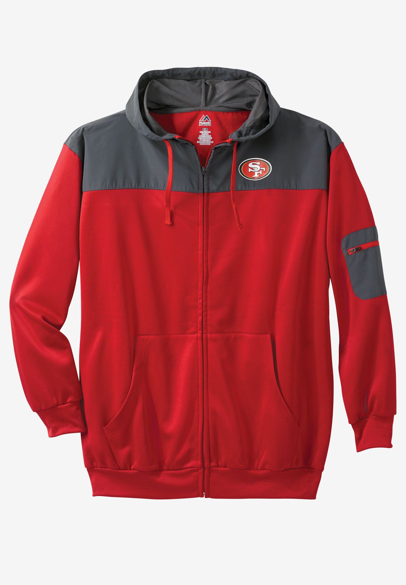NFL® Mixed Media Full Zip Hoodie, SAN FRANCISCO 49&#39;ERS, hi-res image number 0