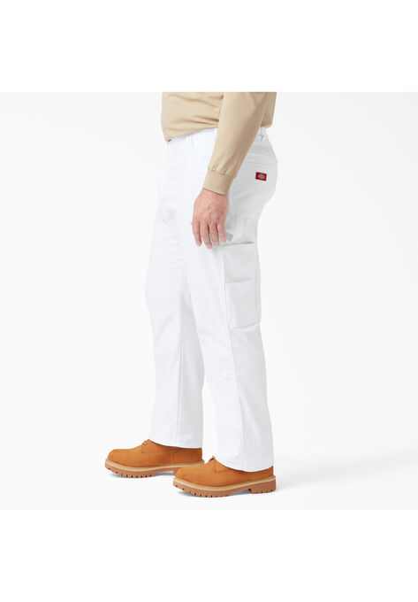 Relaxed Fit Straight Leg Painter'S Pants Casual Pants, WHITE, hi-res image number null
