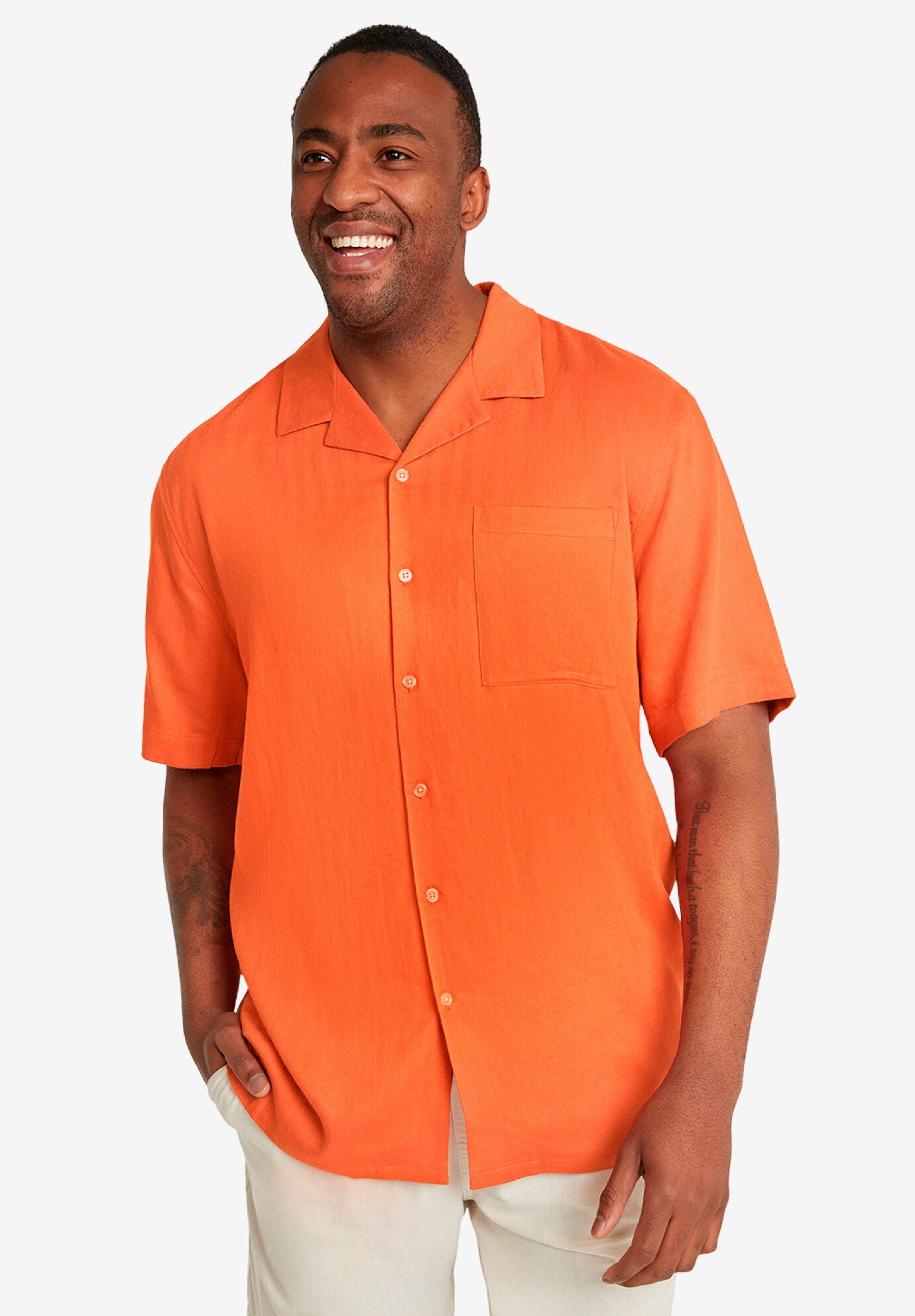 Casper Relaxed Fit Shirt, ORANGE, hi-res image number 0