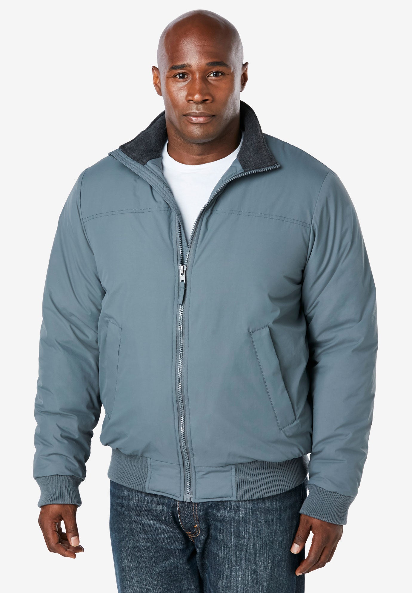 Fleece lined bomber jacket deals