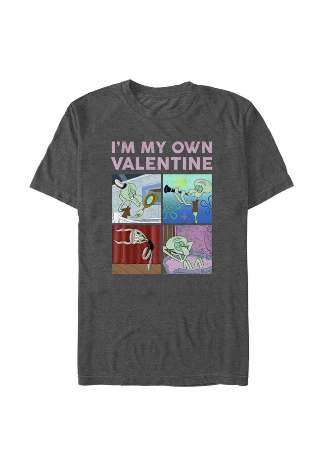 Squid Valentine Tops & Tees, CHARCOAL HEATHER, hi-res image number 0