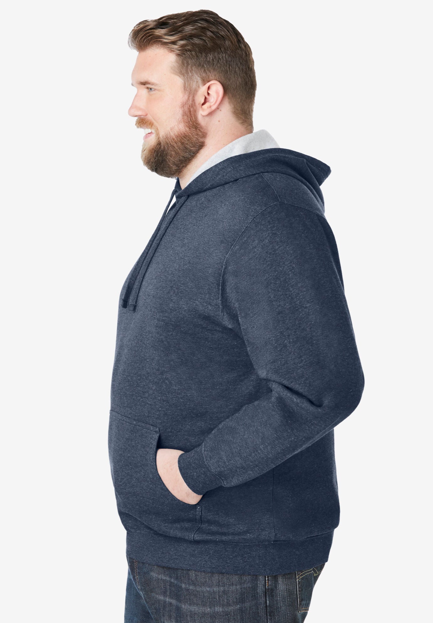 Big & Tall Fleece Pullover Hoodie, Black | King Size
